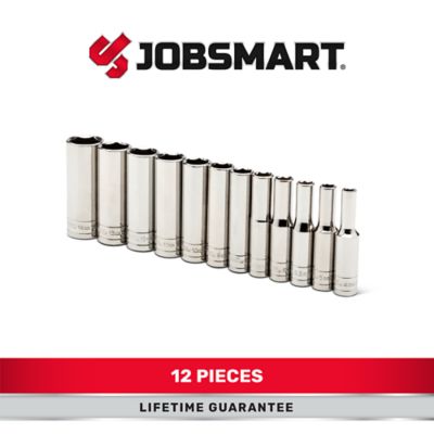 Image showing  1/4 in. Drive Metric Deep Socket Set, 12 pc.