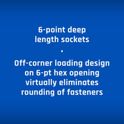 Image showing  1/4 in. Drive Metric Deep Socket Set, 12 pc.