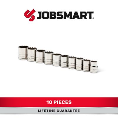 Image showing  3/8 in. Drive Metric Shallow Socket Set, 10 pc.