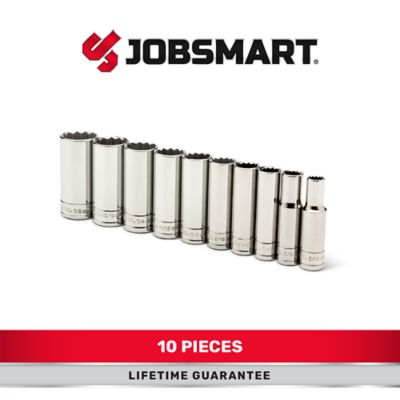 Image showing  3/8 in. Drive SAE Deep Socket Set, 10 pc.