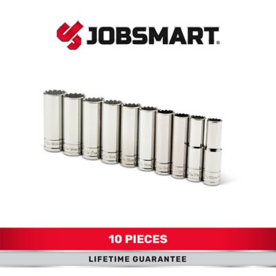 Image showing  3/8 in. Drive Metric Deep Socket Set, 10 pc.