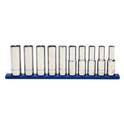 JobSmart Metric Deep Socket Set, 10 pc.