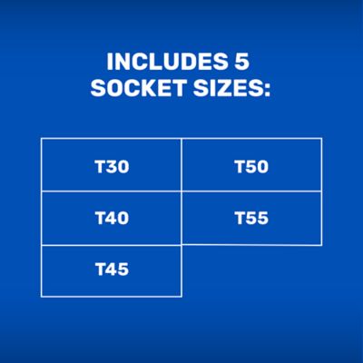 Image showing  3/8 in. Drive Torx Bit Socket Set, 5 pc.
