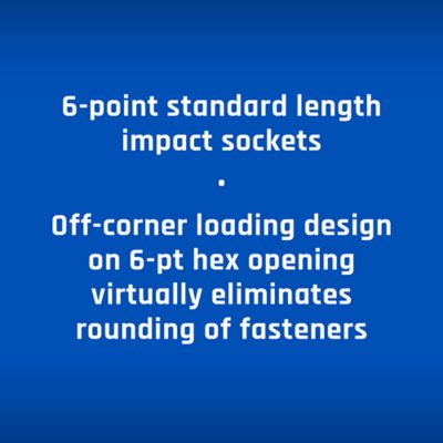 Image showing  1/2 in. Drive Metric Shallow Impact Socket Set, 10 pc.