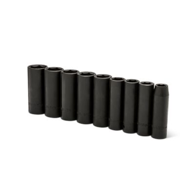 JobSmart 1/2 in. Drive SAE Deep Impact Socket Set, 9 pc.