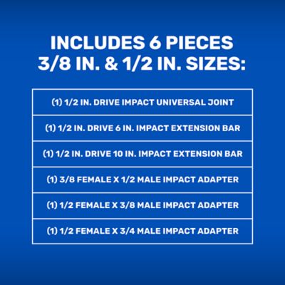 Image showing  6 pc. Impact Accessory Set