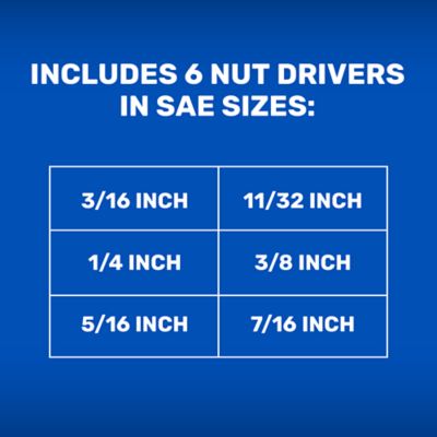 Image showing  Nutdriver Set Hex Key Style, SAE
