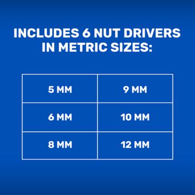 Image showing  Mm Nutdriver Set Hex Key Style