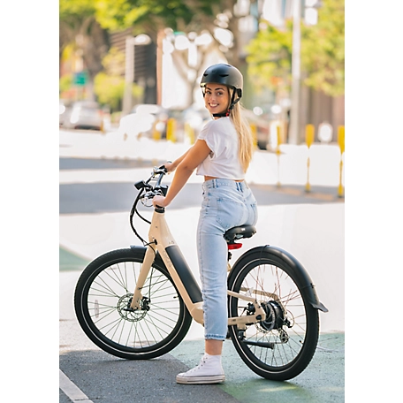 Okai Stride Electric Bike with 40 Miles Max Operating Range and 25 mph Max Speed, Desert Sand