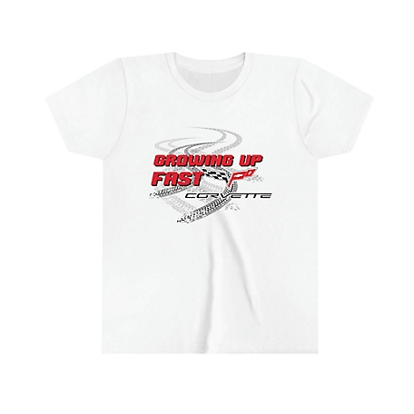Corvette C6 Growing Up Fast Youth Short Sleeve, 100% Cotton T-Shirt