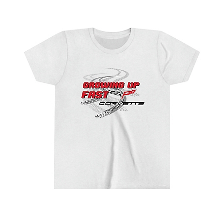 Corvette C6 Growing Up Fast Youth Short Sleeve, 100% Cotton T-Shirt