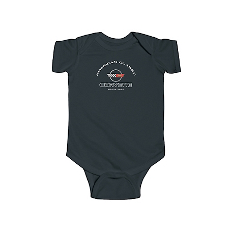 Corvette C4 Baby Short Sleeve, Snap Bottom Fine Jersey Bodysuit