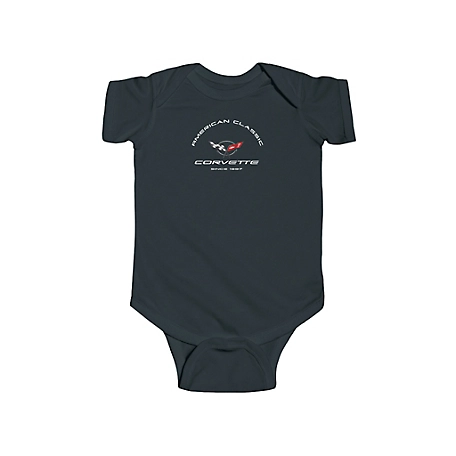 Corvette C5 Baby Short Sleeve Snap Bottom, Fine Jersey Bodysuit