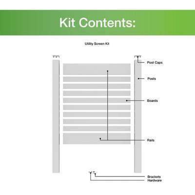 Image showing 6 th FREESTYLE 3 ft. x 4 ft. White Vinyl Utility Screen
