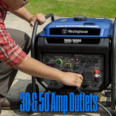 Image showing  10,000/7,600-Watt Gasoline Powered Portable Inverter Generator, Remote Start with CO Sensor