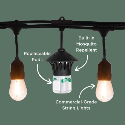 Image showing 5 th TIKI Brand BiteFighter Outdoor LED Weatherproof Proven Mosquito Repellent String Lights