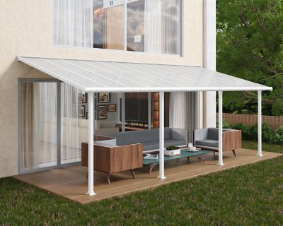 Image showing  Olympia 10 x 24ft. Patio Cover, White/White