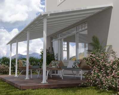 Image showing 9 th Canopia by Palram Olympia 10 x 24ft. Patio Cover, White/White