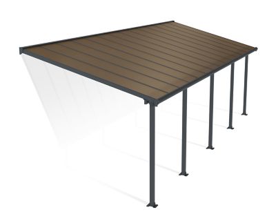 Canopia by Palram Olympia 10 ft. x 28 ft. Patio Cover - Gray/Bronze