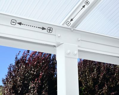 Image showing 6 th Canopia by Palram Olympia 10 x 30ft. Patio Cover, White/White