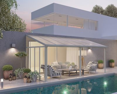 Image showing  Feria 10 Patio Cover Sidewall Kit, White