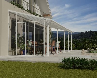 Image showing  Feria 10 Patio Cover Sidewall Kit, White