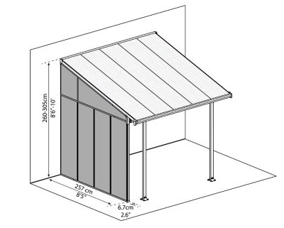 Image showing  Feria 10 Patio Cover Sidewall Kit, White