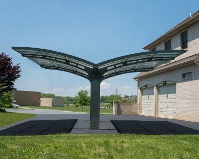 Image showing 7 th Canopia by Palram Arizona Wave Double Carport Wing-Style