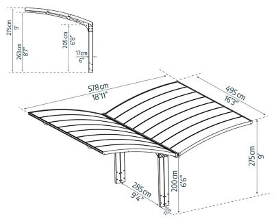 Image showing  Arizona Breeze Double Carport Wing-Style