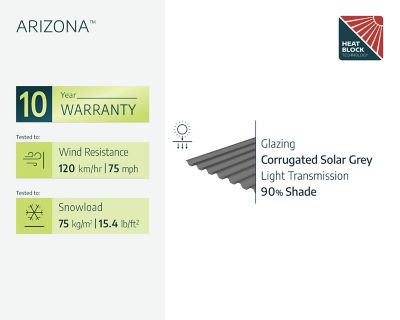 Image showing  Arizona Wave Double Carport Arch-Style