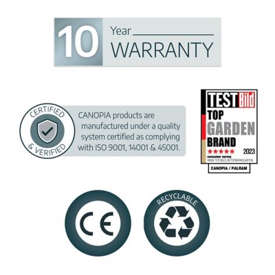 Image showing 7 th Canopia by Palram Arizona Wave Double Carport Arch-Style