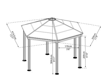Image showing  Roma 12 ft. x 14 ft. Gazebo