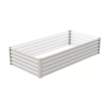 The Organic Garden Co Rectangular Metal Garden Bed 6 ft x 3 ft Surfmist Raised Garden Beds