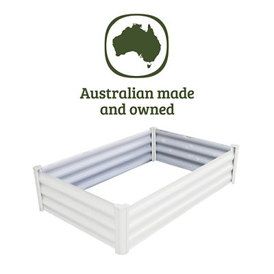 Image showing  Metal Rectangle Garden Bed, 4 ft. x 3 ft., Surfmist