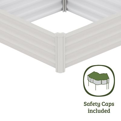 Image showing  Metal Square Garden Bed, 4 ft. x 4 ft., Surfmist