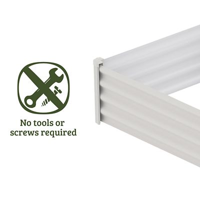 Image showing  Metal Square Garden Bed, 4 ft. x 4 ft., Surfmist