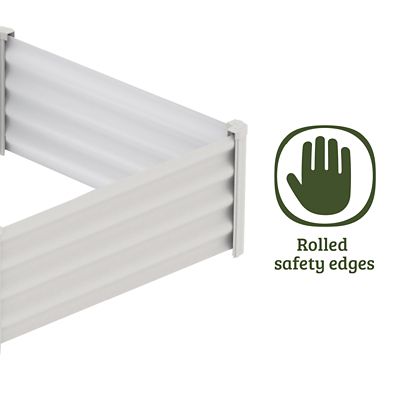 Image showing 6 th The Organic Garden Co. Metal Square Garden Bed, 4 ft. x 4 ft., Surfmist