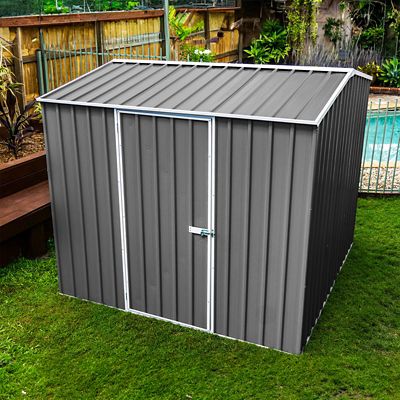 Image showing  7 ft. x 7 ft. Premier Metal Storage Shed, Woodland Gray