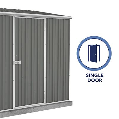 Image showing 6 th ABSCO 7 x 7ft. Premier Metal Storage Shed, Woodland Gray