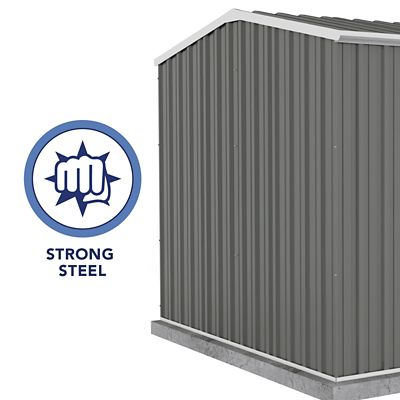 Image showing 7 th ABSCO 7 x 7ft. Premier Metal Storage Shed, Woodland Gray