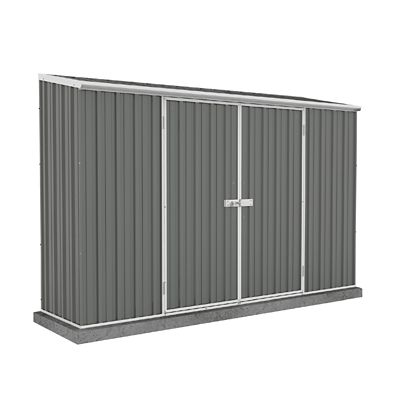 ABSCO Space Saver Metal Garden Shed 10 ft. x 2.5 ft. - Woodland Gray