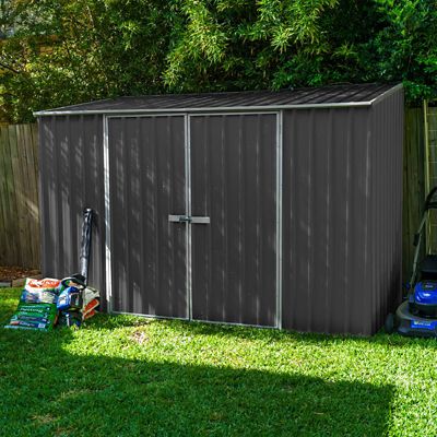 Image showing  6 x 4ft. Space Saver Metal Garden Shed, Woodland Gray