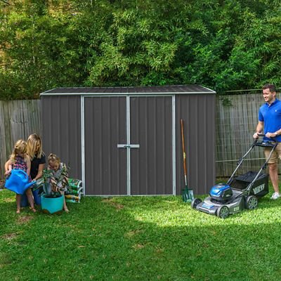 Image showing  6 x 4ft. Space Saver Metal Garden Shed, Woodland Gray