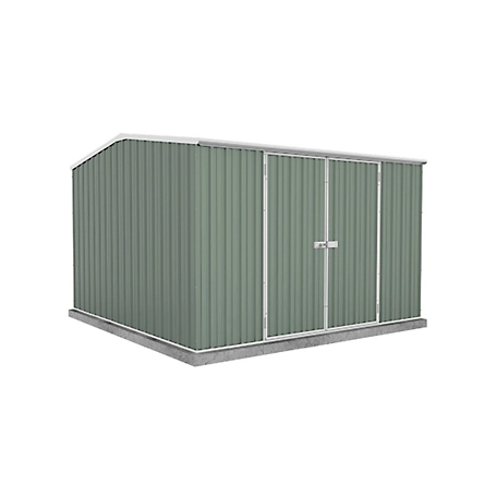 ABSCO Premier 10 ft. x 10 ft. Metal Storage Shed - Pale Eucalypt