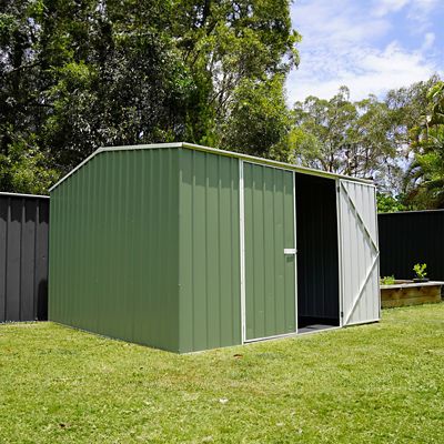 Image showing  10 ft. x 10 ft. Premier Metal Storage Shed, Pale Eucalypt