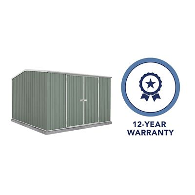 Image showing 5 th ABSCO 10 x 10ft. Premier Metal Storage Shed, Pale Eucalypt