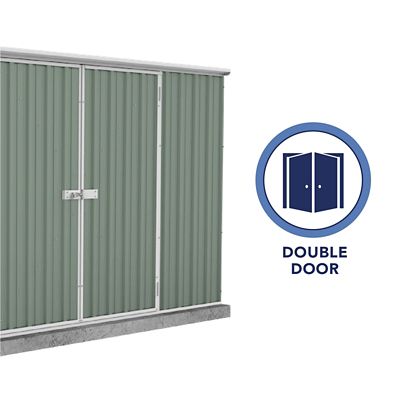 Image showing 6 th ABSCO 10 x 10ft. Premier Metal Storage Shed, Pale Eucalypt