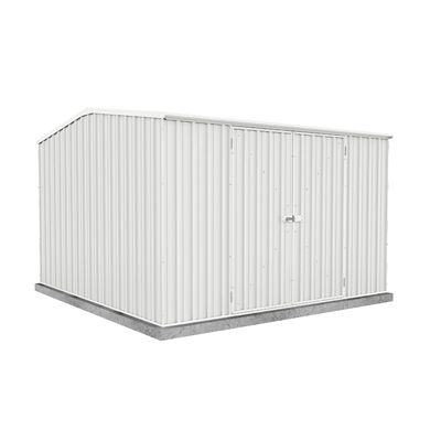 ABSCO 10 ft. x 10 ft. Premier Metal Storage Shed, Surfmist