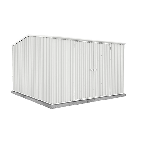 ABSCO Premier 10 ft. x 10 ft. Metal Storage Shed - Surfmist