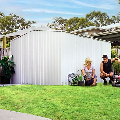 Image showing  10 ft. x 10 ft. Premier Metal Storage Shed, Surfmist